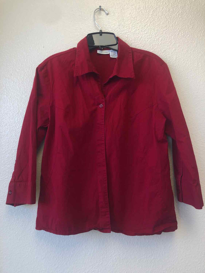 Size M St Johns Bay Brick Red Blouse