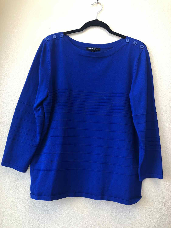 Size XL Cable & Gauge Royal Blue Sweater