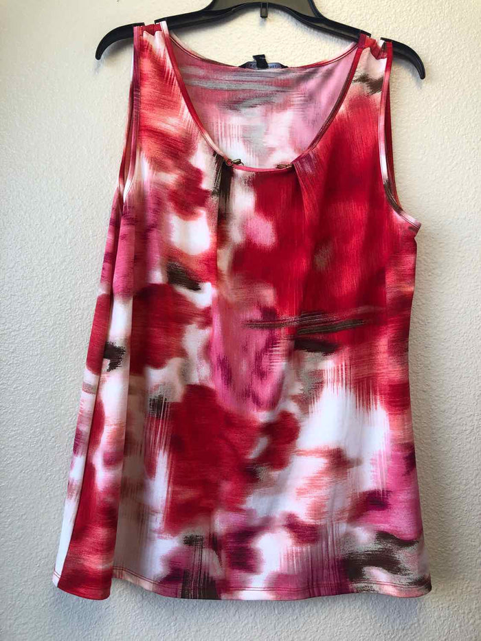 Size L Zac & Rachel Red Multi Sleeveless