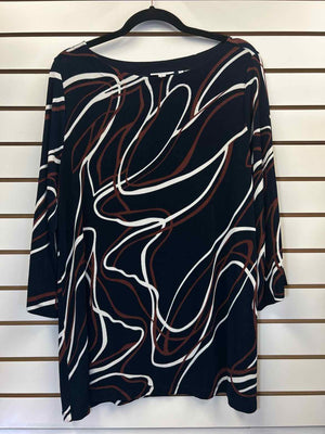 Size 2 (L) Chico's Blue Multi Casual Top