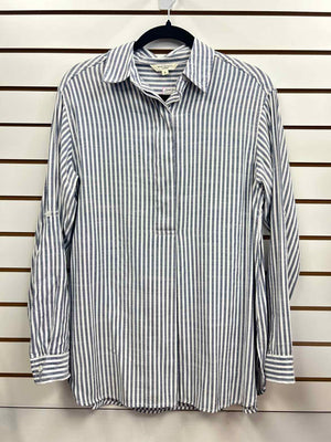 Size S Max Studio White & Gray Long Sleeve Shirt