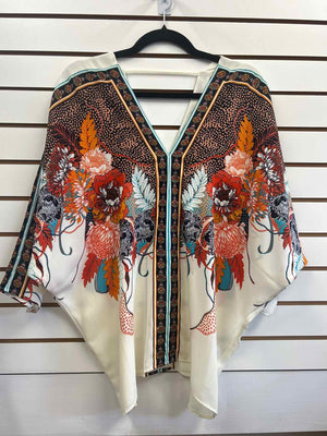 Rose & Olive Cream Print Size M Casual Top