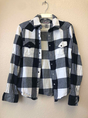 Size S Wrangler Black & White Flannel Shirt