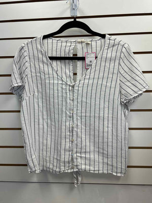 Size M Roxy White/Blue Blouse
