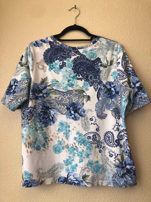 Size 2 Chico's pink/blue Blouse