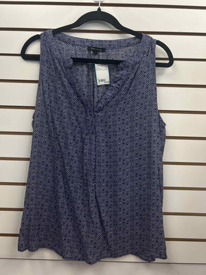 Size L Anne Carson Blue Print Sleeveless