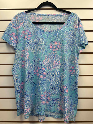 Size XXL Lilly Pulitzer Blue Print T-shirt