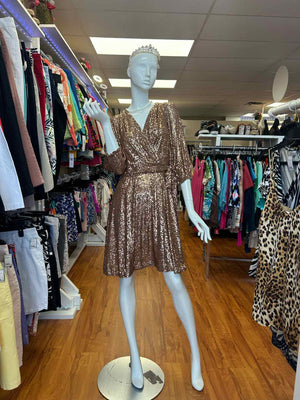 Size 10P DKNY Gold 2 PC Dress
