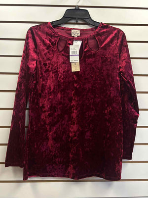Long Sleeve Maroon S Top