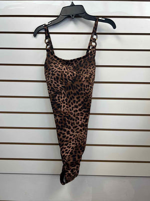 Size 8 Brown Print Swimsuit