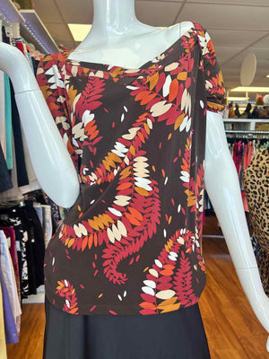 Size M East5th Black/tan/lrust Casual Top
