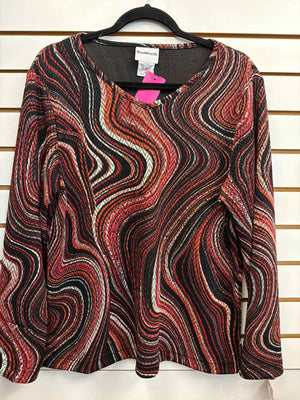 Size SP Bonworth Black & Red Long Sleeve Top