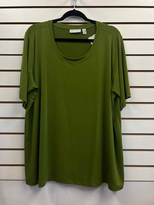 Size 2XP Susan Graver Olive Casual Top