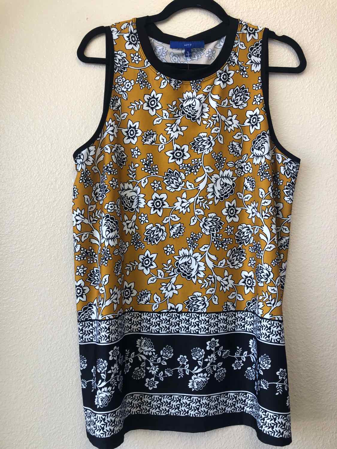 Size XL Apt. 9 Mustard Black White Sleeveless – Sweet Seconds