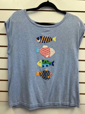Size MP Talbots Blue Short Sleeve Shirt