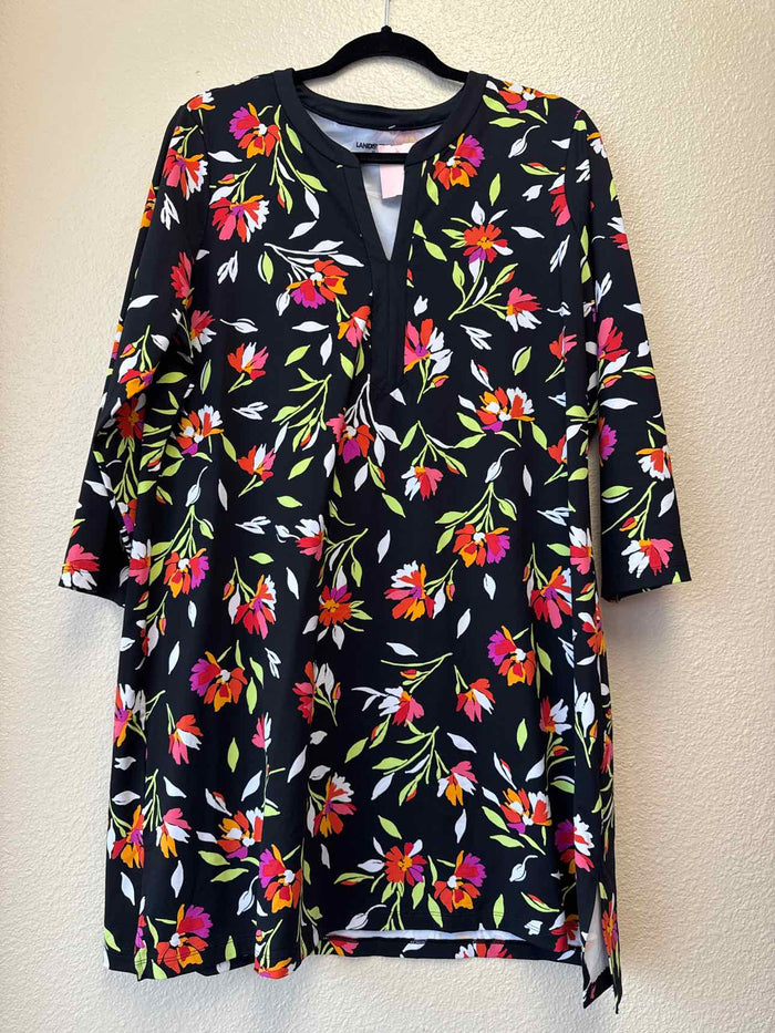 Size XL Land's End Black & Orange Dress