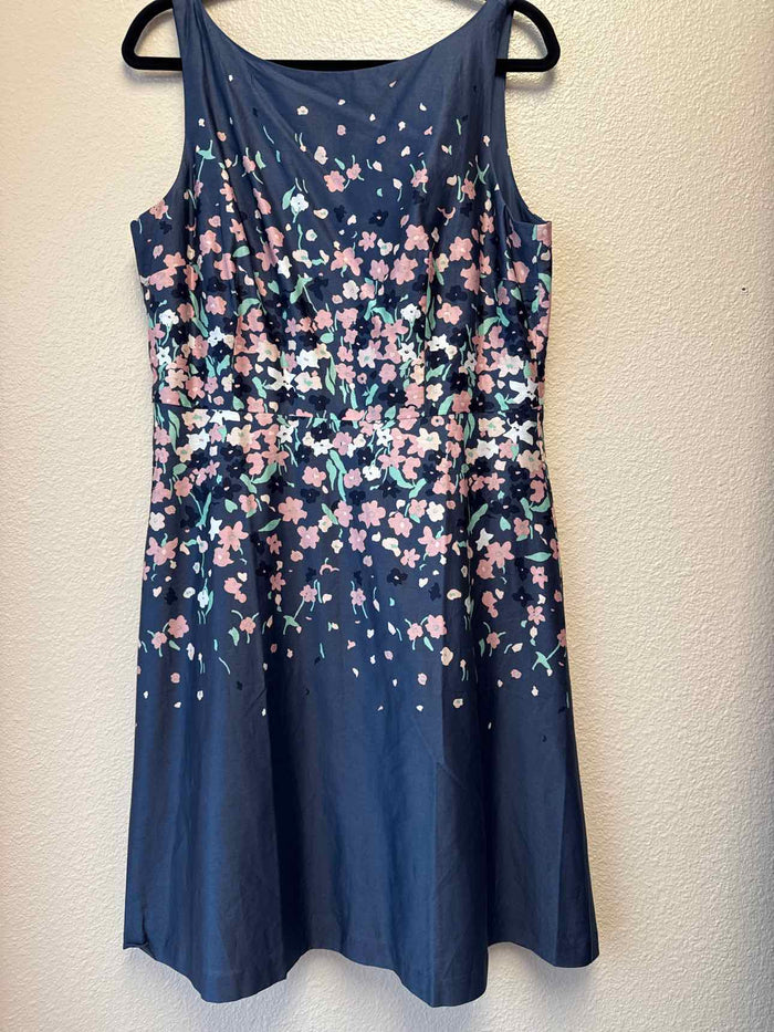 Size 12 Loft Outlet Blue-Gray Sleeveless Dress