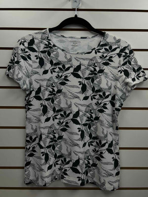 Size S Croft & Barrow Black/White Short Sleeve Top