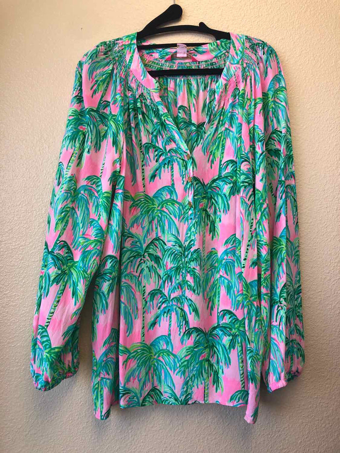 Size 2X Lilly Pulitzer Green & Pink Tunic