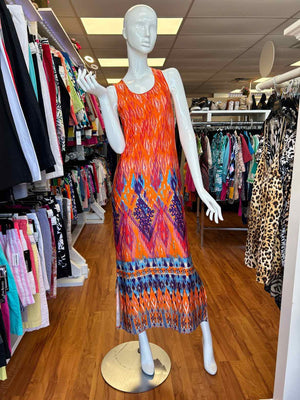 Size PM Kim Rogers Orange Print Dress