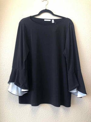 Size L Susan Graver Black/White Dress Top