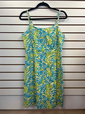Size 6 Lilly Pulitzer Green/Blue Print Dress