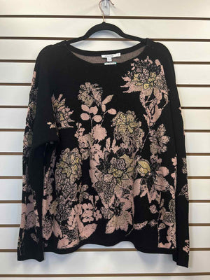Size L Chico's Black/Pink Sweater