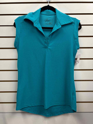 Size S Emerald 18 Turquoise Golf Top