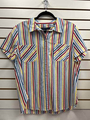 Size XL Tommy Hilfiger Red/Blue/Yellow Casual Top