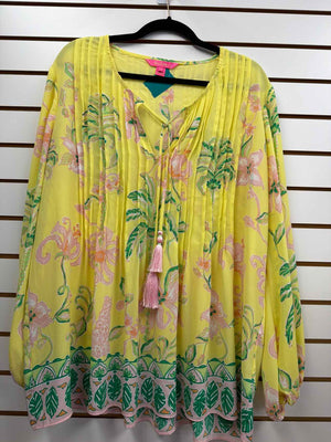 Size XL Lilly Pulitzer Yellow/Green Long Sleeve Top
