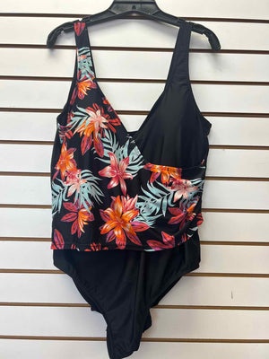 Size 18 Jaqlyn Smith Black/Red Swimsuit