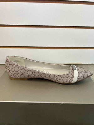 9 Calvin Klein Beige Print Flats