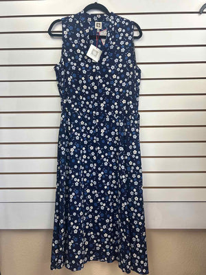 Size M Anne Klein Blue/White Dress