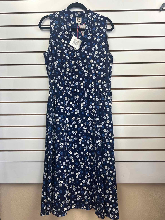 Size M Anne Klein Blue/White Dress