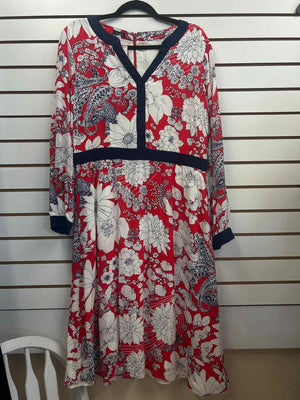 Size M Talbots Red/White/Blue Dress