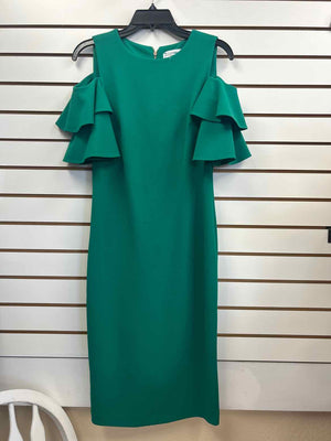 Size 6 Calvin Klein Emerald Green  Dress