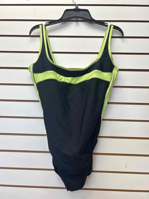 Size 16 Miraclesuit Black/Green Swimsuit