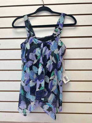 Size M A Shore Fit Purple Multi-Color Tops