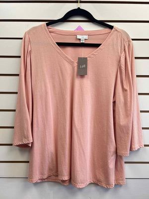Size M J Jill Peach Long Sleeve Top