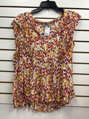 Size XL Rose & Olive cream/blue/pink Casual Top