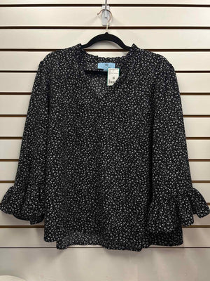 Size XL CeCe Black/White Blouse