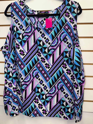 Size 2X Bob Mackie Purple/blue Sleeveless
