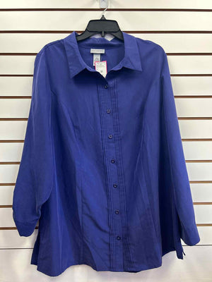 Size 0X Catherine Malandrino Purple Long Sleeve Top