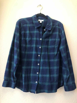 Size PXL Croft & Barrow Blue & Green Button Down