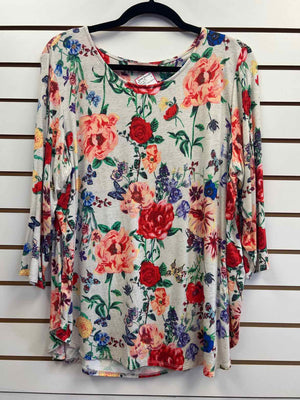 Size 1X Philosophy Multi-Color Casual Top