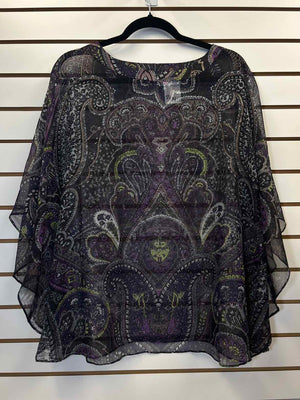 Size S/M Chico's Purple Print Casual Top