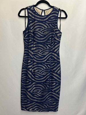 Size 8 Maggy London Navy/Cream Dress