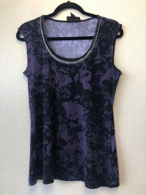 Size S Dana Buchman Purple/Black Sleeveless