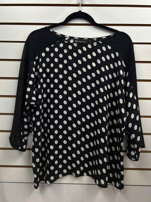 Size 6 INC Black & White Blouse