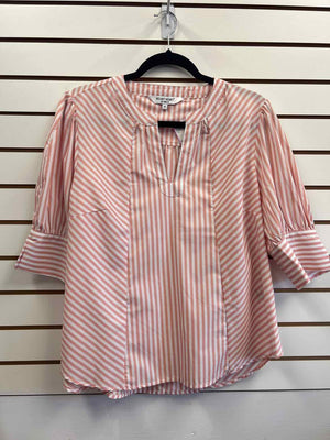 Size M Velvet Heart Pink/White 1/2 Sleeve